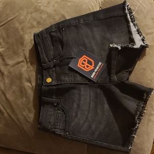 Born Primitive Black Denim Shorts, Size Small